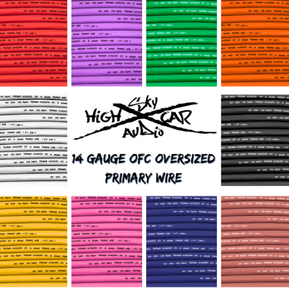 Sky High Car Audio OFC 14 Gauge Primary Wire By The Foot