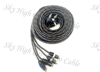 Sky High Car Audio Twisted 4-Channel RCA 12ft-20ft