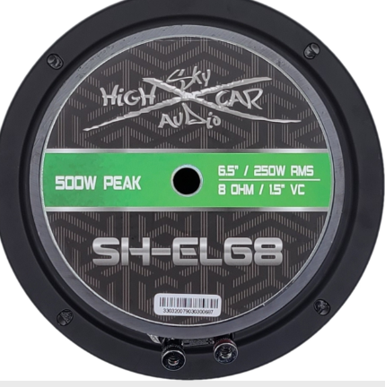 SHCA Pro Audio EL68 6.5" Midrange Midbass Loudspeaker-250 Watts 8 ohm (Single)