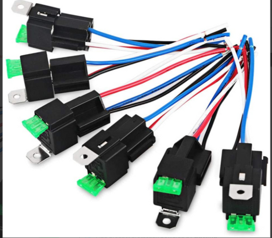 Sky High Car Audio - 30A Fused Relay with 4-Pin Harness (6 Pack)
