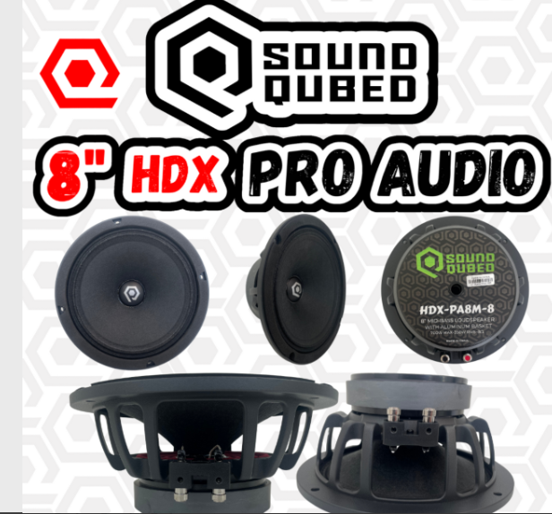Soundqubed HDX Series Pro Audio 8" Speaker (single)