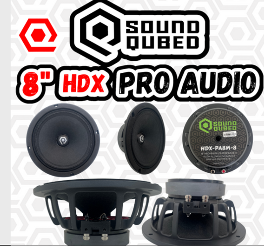 Soundqubed HDX Series Pro Audio 8" Speaker (single)