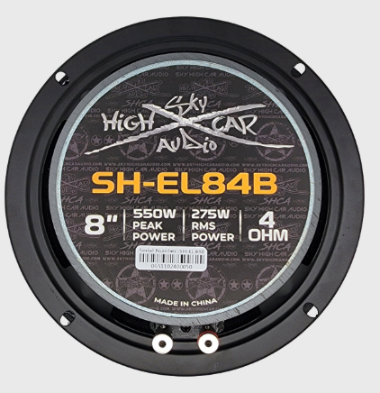 Sky High Car Audio SH-EL84B 8" Midrange Loudspeaker with Bullet